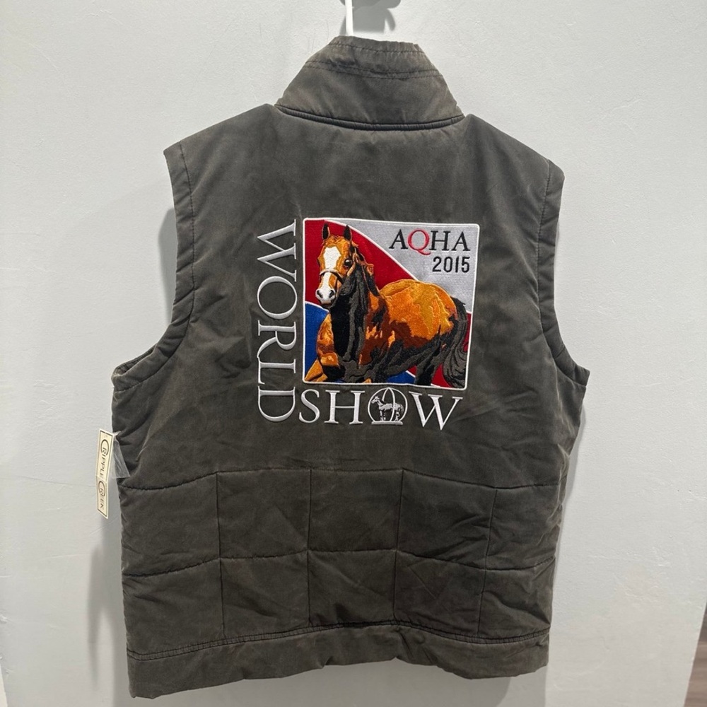 NWT CRIPPLE CREEK VEST MENS SIZE XL WORLD SHOW AQHA 2015